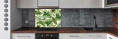 Kitchen wall panels Tropical leaves