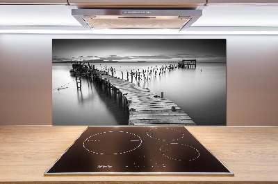 Kitchen splashback Wooden pier