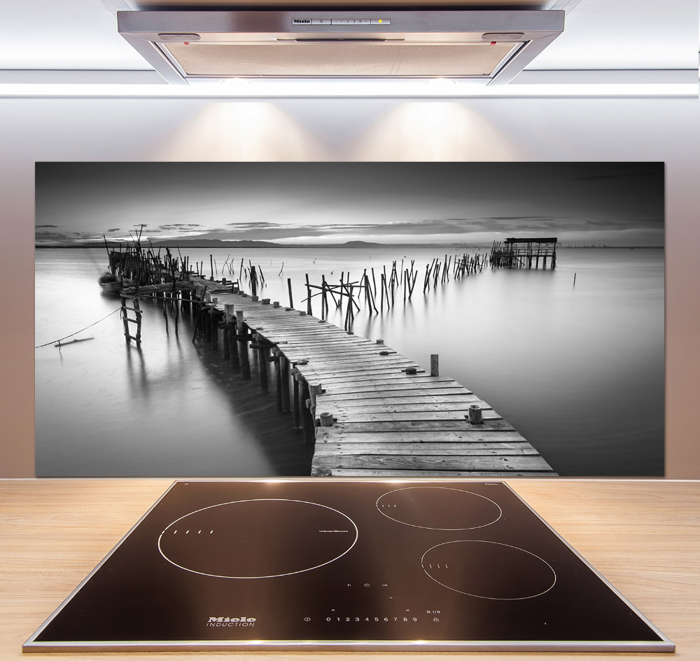 Kitchen splashback Wooden pier