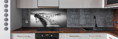 Kitchen splashback Wooden pier