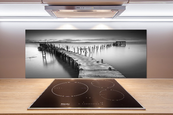 Kitchen splashback Wooden pier