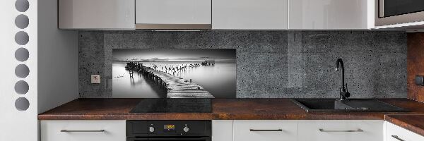 Kitchen splashback Wooden pier