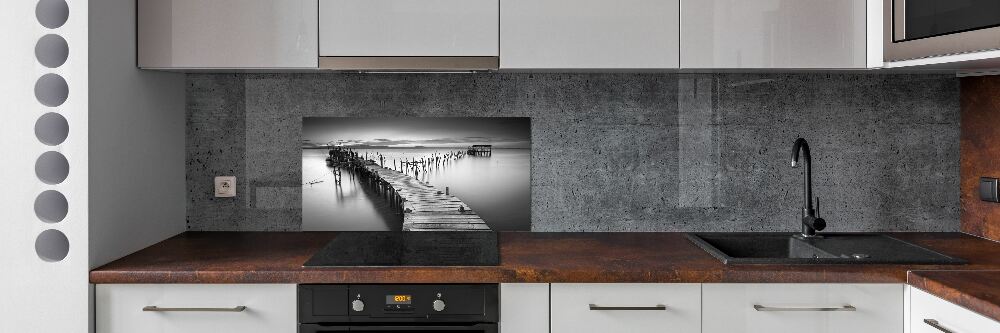 Kitchen splashback Wooden pier