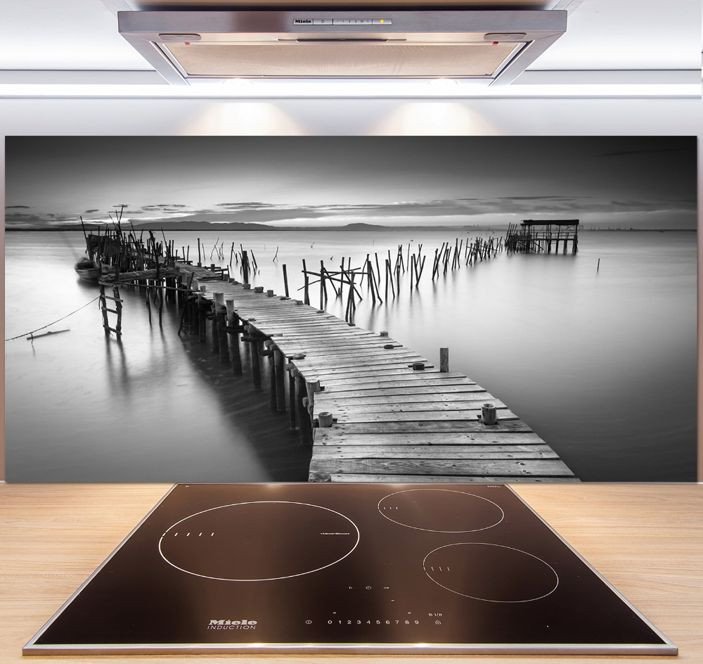 Kitchen splashback Wooden pier