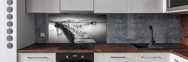 Kitchen splashback Wooden pier