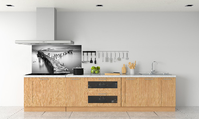 Kitchen splashback Wooden pier