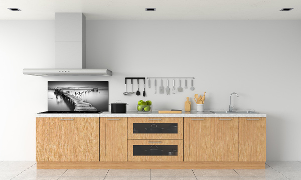 Kitchen splashback Wooden pier