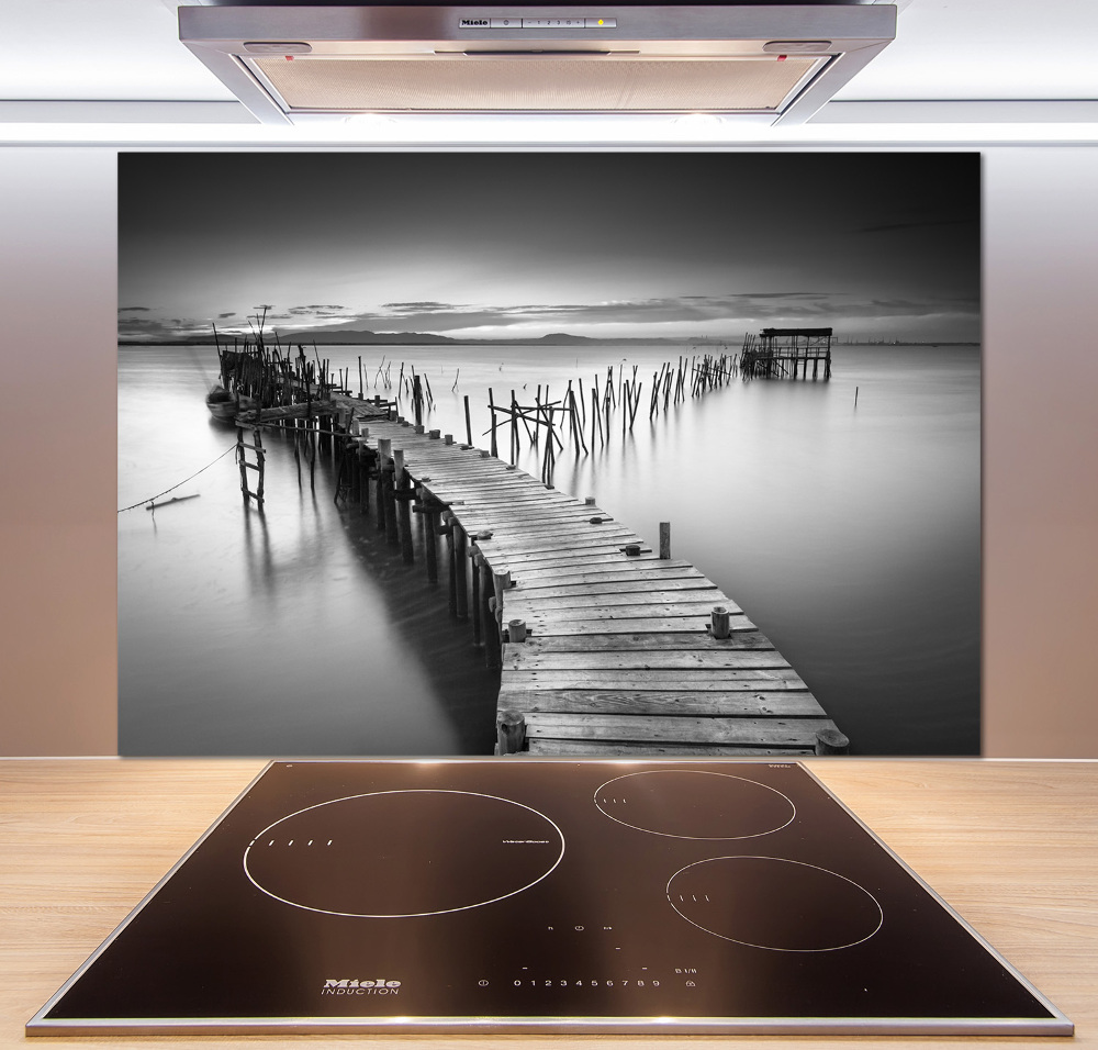 Kitchen splashback Wooden pier