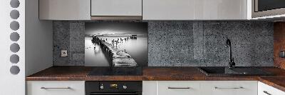 Kitchen splashback Wooden pier