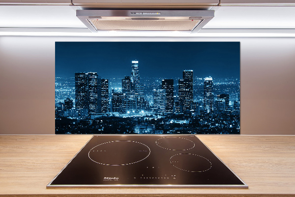 Cooker splashback Los Angeles at night