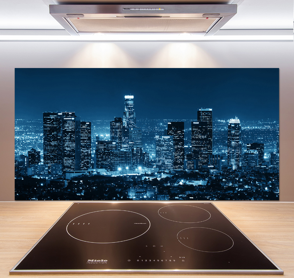 Cooker splashback Los Angeles at night