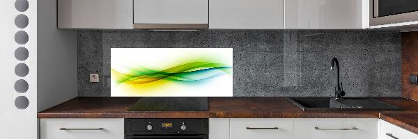 Cooker splashback Wave abstraction