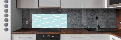 Splashback panel for kitchen Clouds