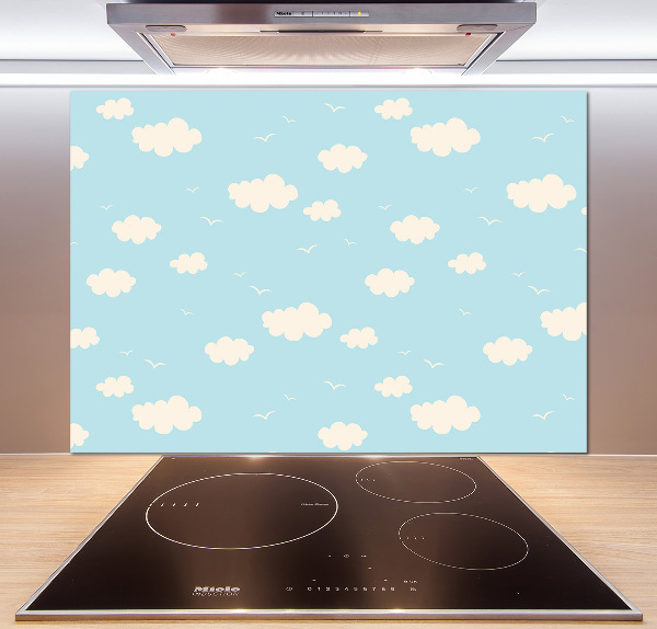 Splashback panel for kitchen Clouds