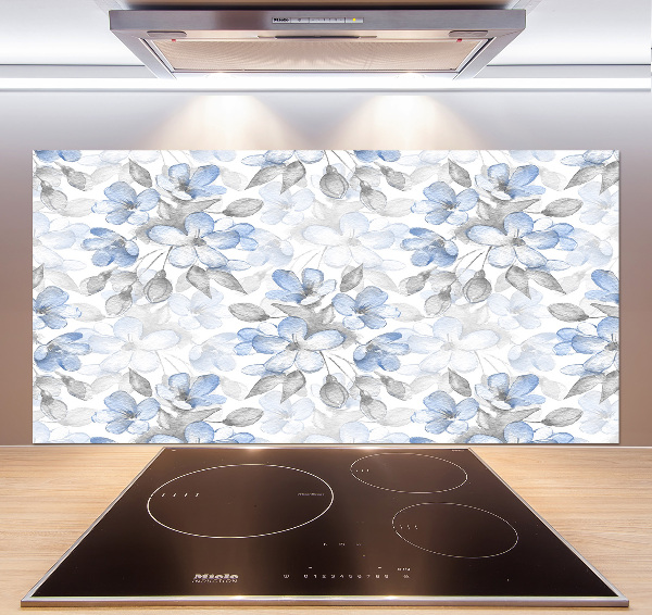 Kitchen splashback Delicate flowers