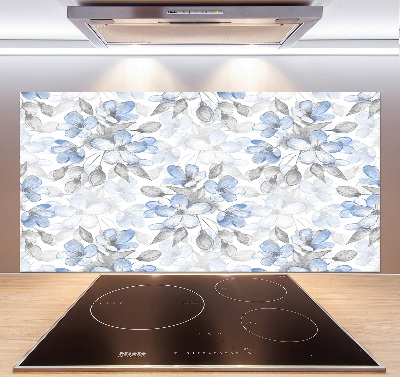 Kitchen splashback Delicate flowers