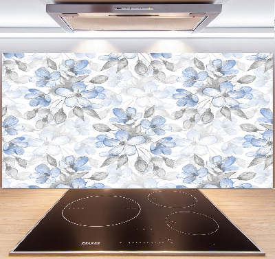 Kitchen splashback Delicate flowers