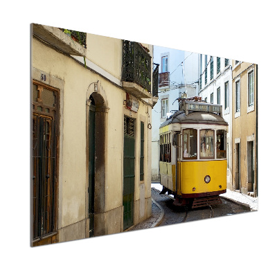 Cooker splashback Tram from Lisbon