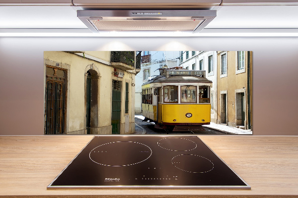 Cooker splashback Tram from Lisbon