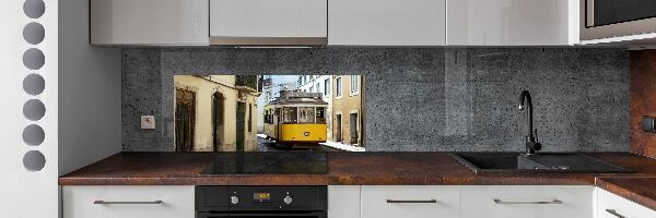 Cooker splashback Tram from Lisbon