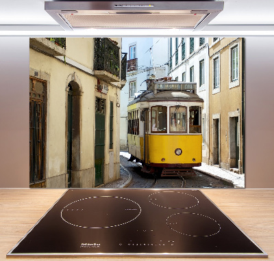 Cooker splashback Tram from Lisbon