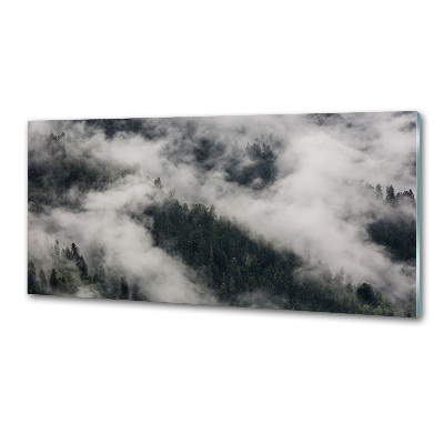 Kitchen wall panels Fog over the forest