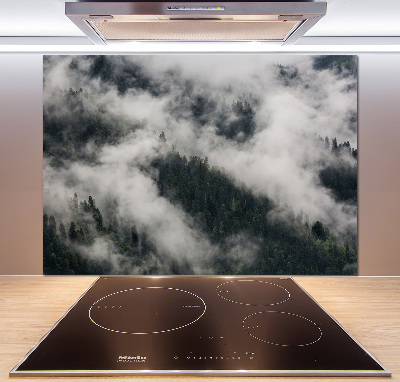 Kitchen wall panels Fog over the forest