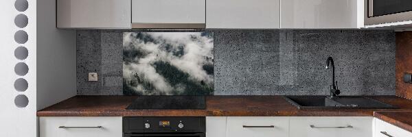 Kitchen wall panels Fog over the forest