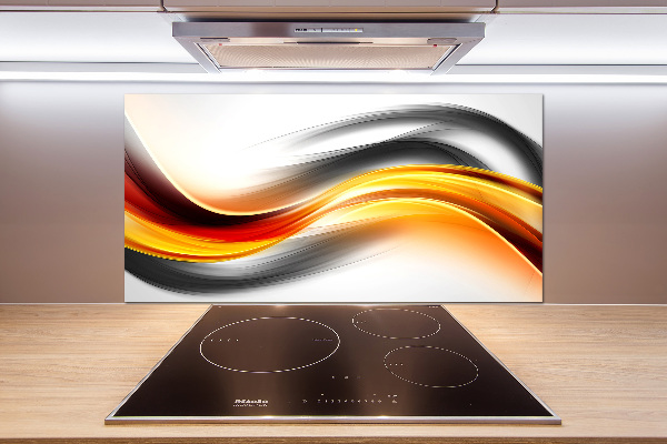 Cooker splashback Wave abstraction