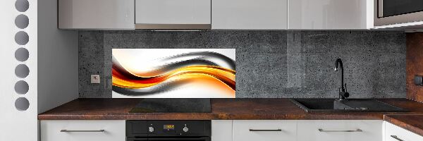 Cooker splashback Wave abstraction