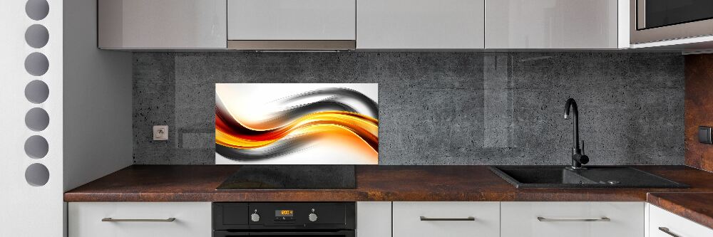 Cooker splashback Wave abstraction