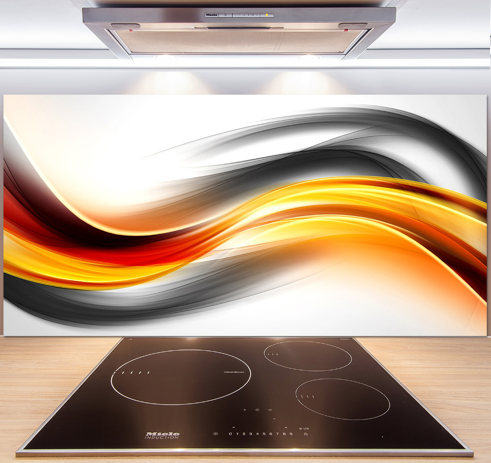 Cooker splashback Wave abstraction