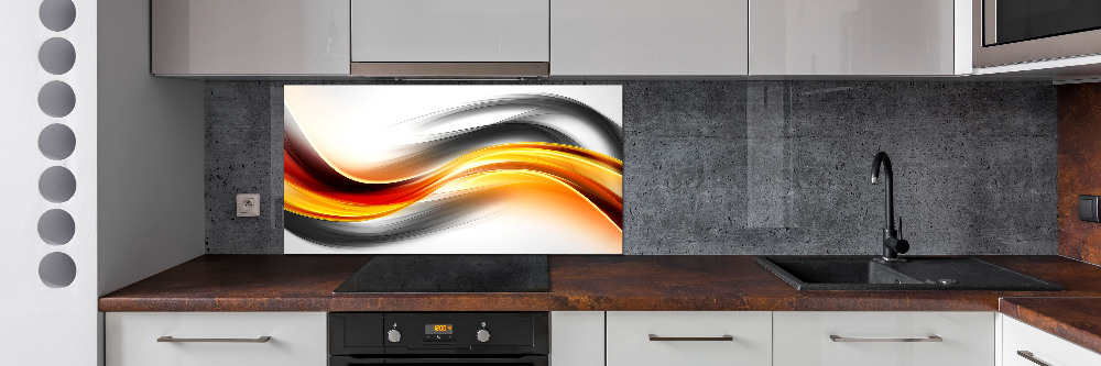 Cooker splashback Wave abstraction