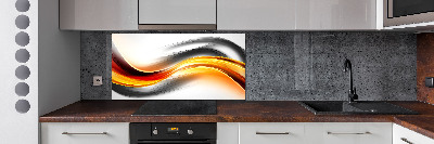 Cooker splashback Wave abstraction