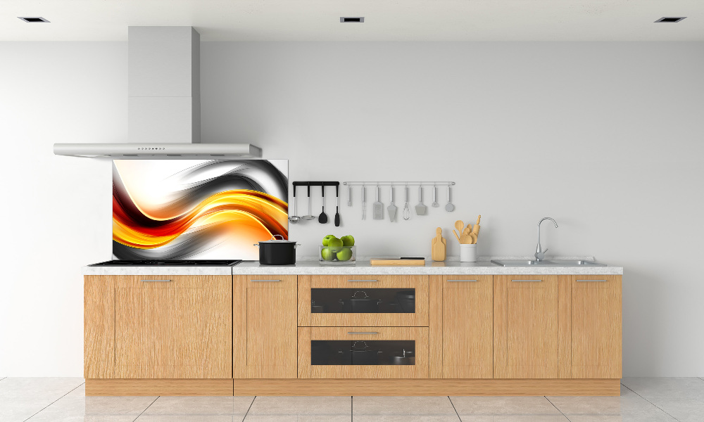 Cooker splashback Wave abstraction