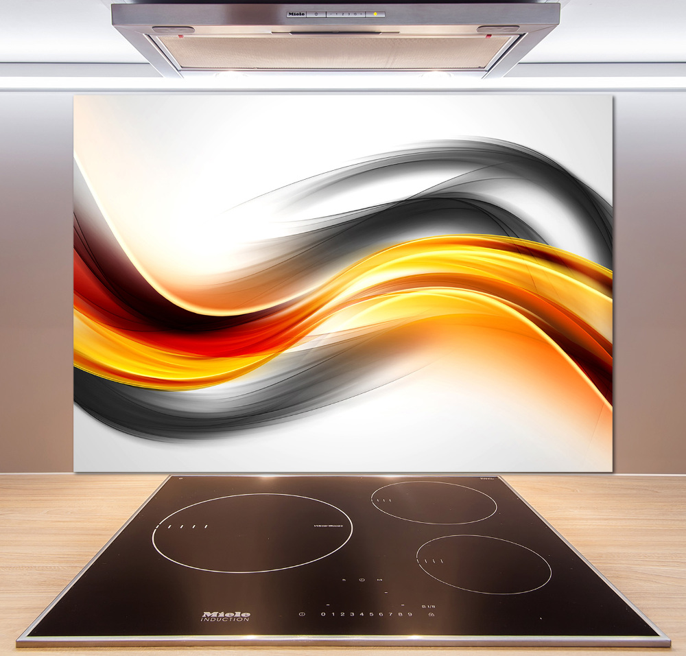 Cooker splashback Wave abstraction