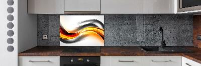 Cooker splashback Wave abstraction