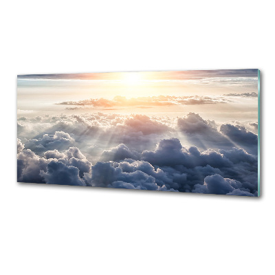 Kitchen wall panels Bird's flight clouds