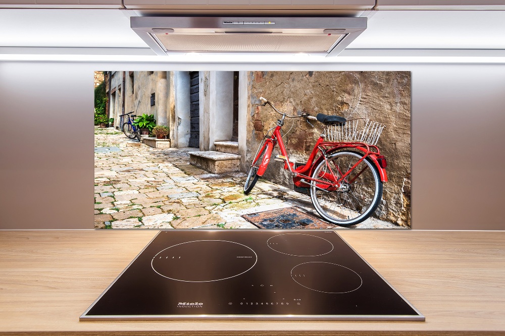 Cooker splashback Red bike