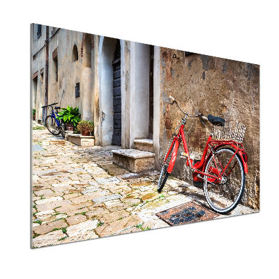 Cooker splashback Red bike