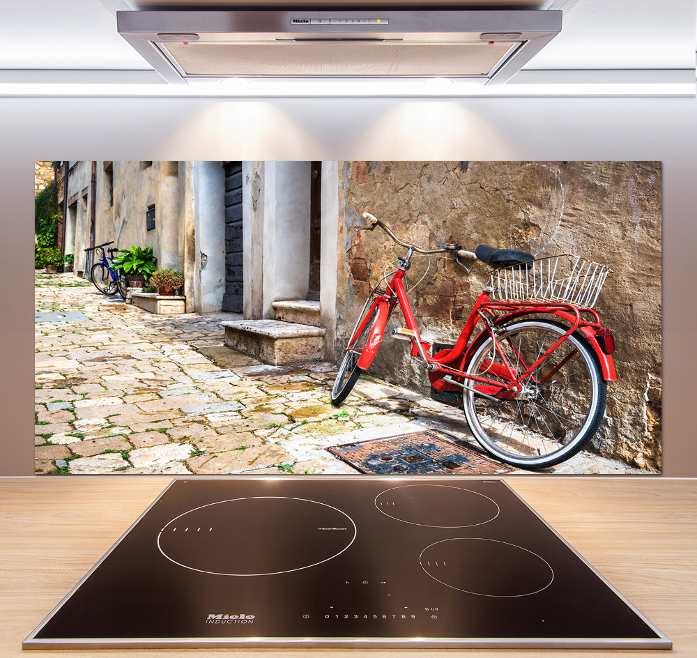 Cooker splashback Red bike