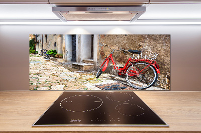 Cooker splashback Red bike