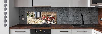 Cooker splashback Red bike