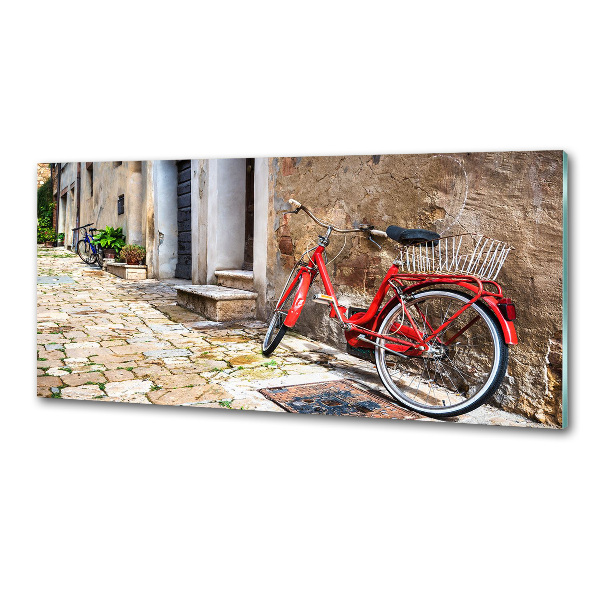 Cooker splashback Red bike