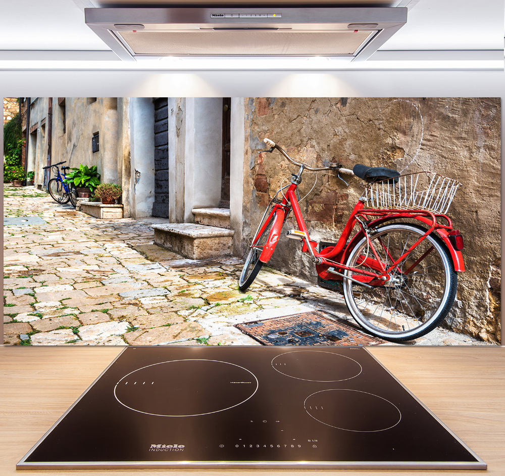 Cooker splashback Red bike