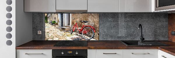 Cooker splashback Red bike