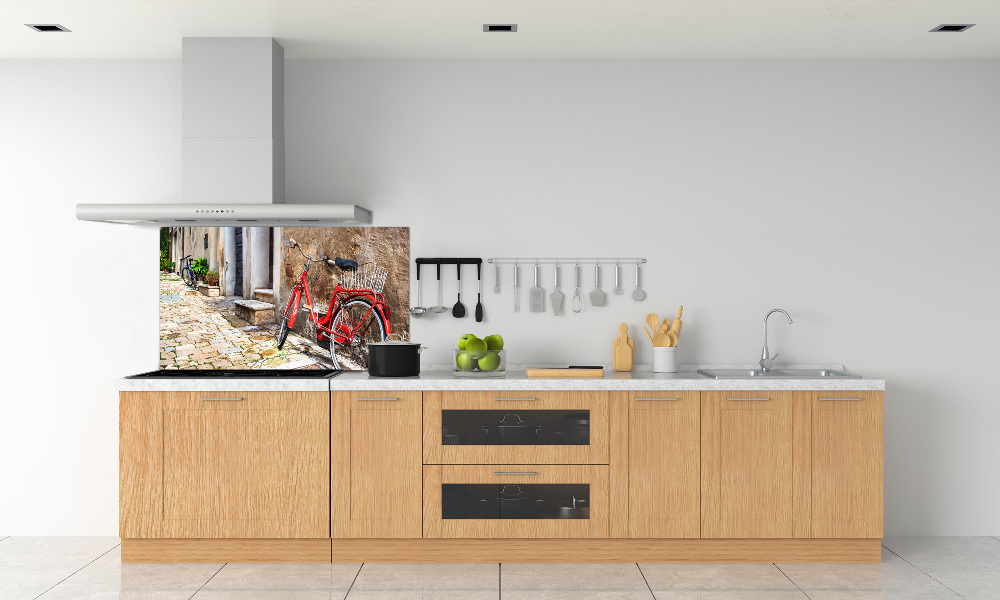 Cooker splashback Red bike