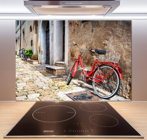 Cooker splashback Red bike