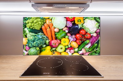 Cooker splashback Colorful vegetables