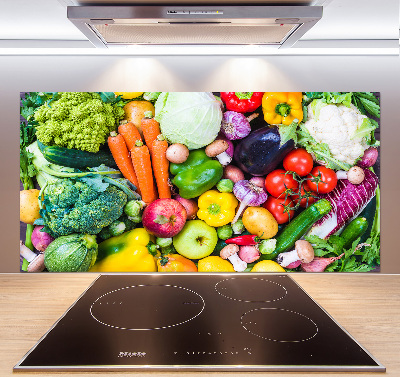 Cooker splashback Colorful vegetables